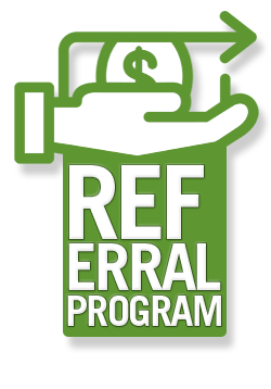Get cash payments for your referrals. Click to learn more.